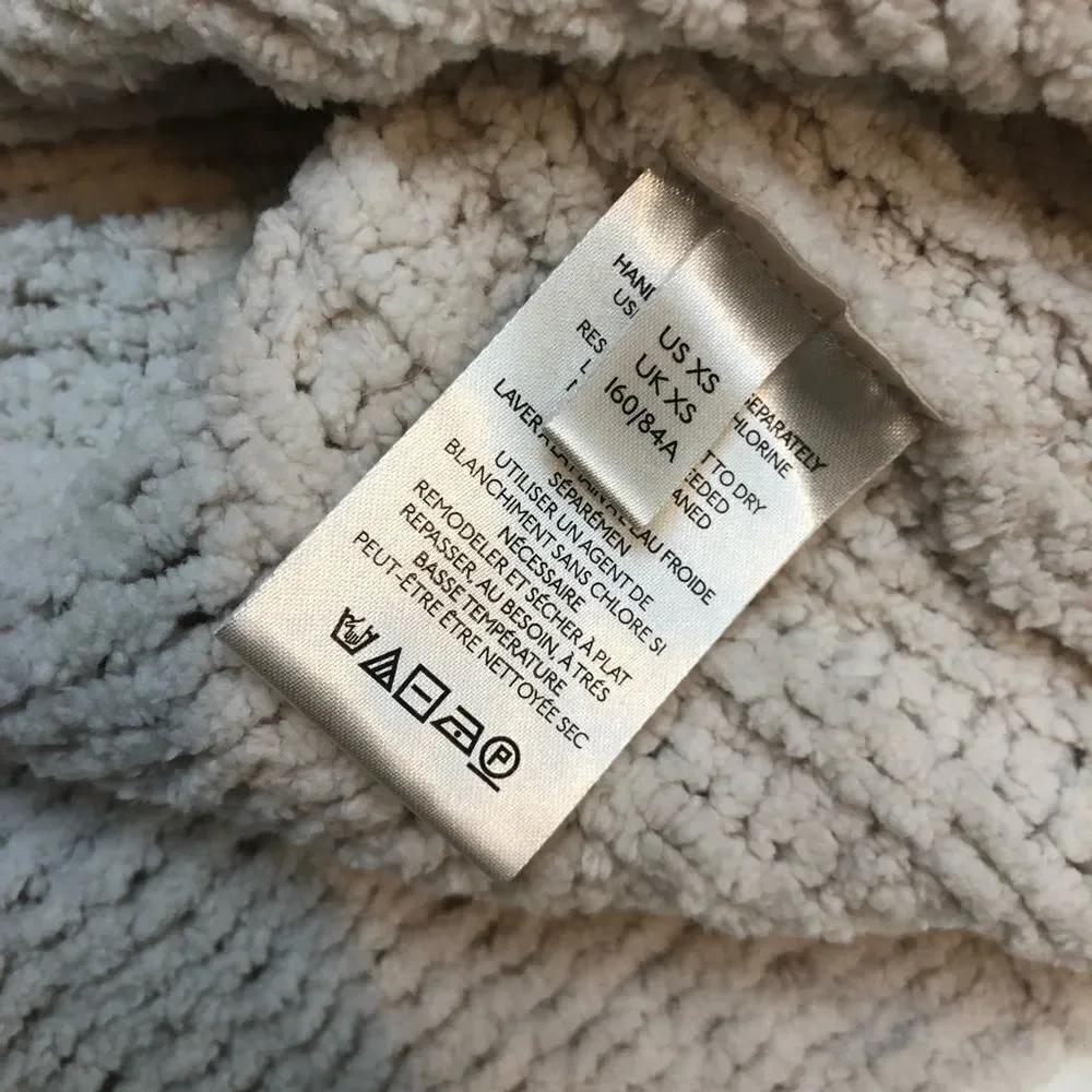 NEW Free People Be Yours Cowl Neck Sweater in Vanilla Bean XS